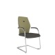 Zest Upholstered Seat And Back With Chrome Cantilever Chair